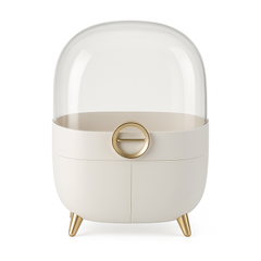 Round Vanity Organizer – Luxury Makeup & Skincare Storage Box