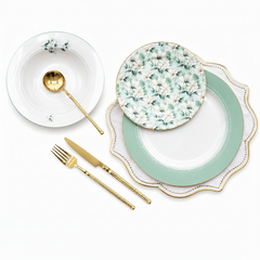 Deluxe 18-Piece Plate Set | Elegant Tableware Collection for Dining