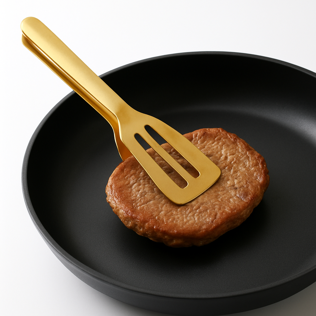 Stainless Steel Golden Kitchen Tong – Heat-Resistant Cooking & Serving Tong