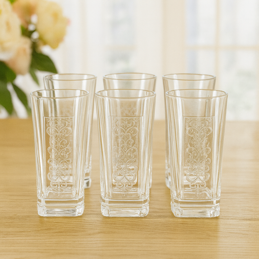 Fodge Design Clear Glass Premium Elegant Drinkware