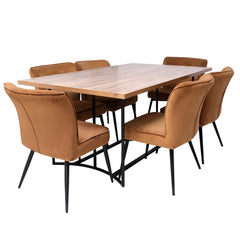 Gravel 6 Person Dining Table 4068 with Imperial Chair