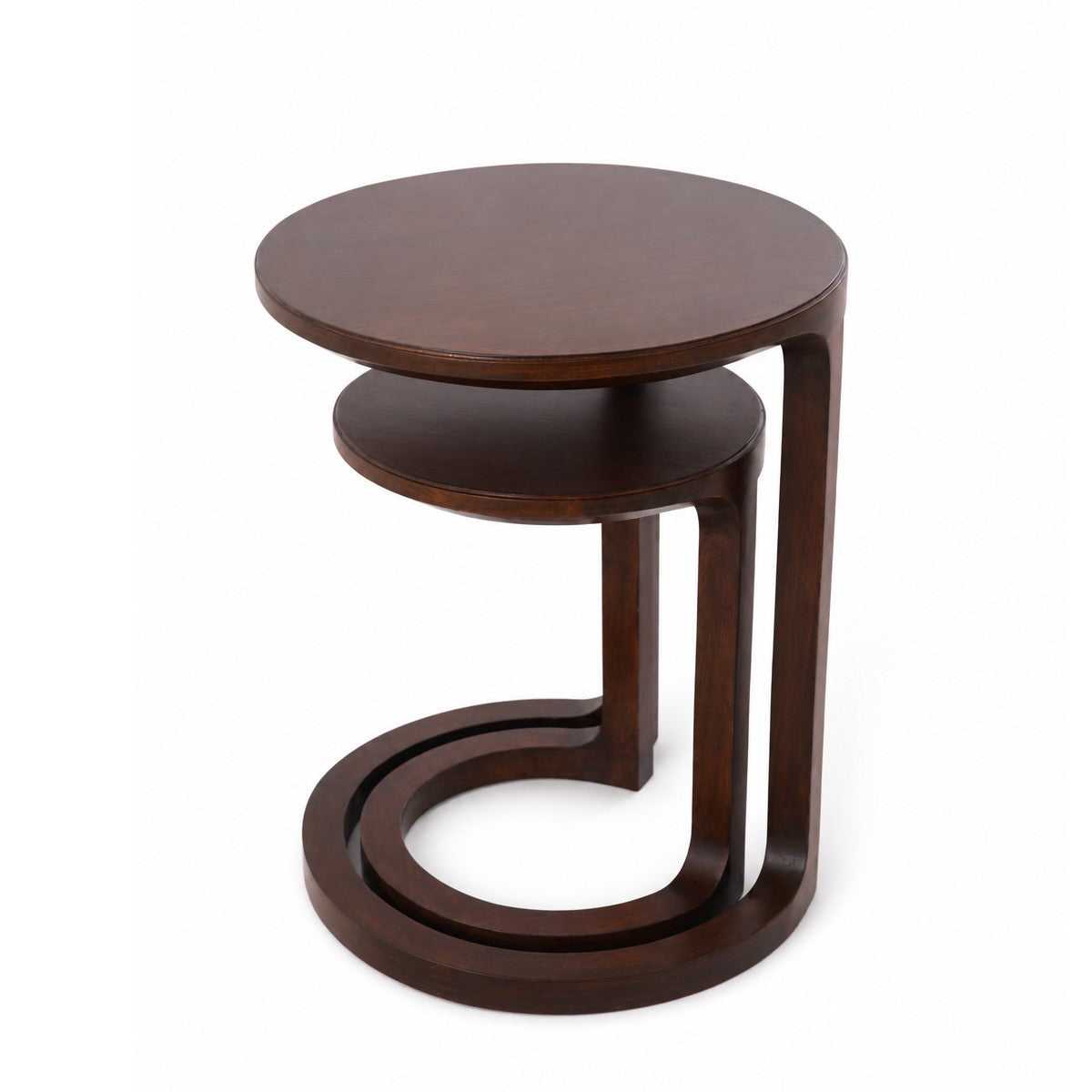 Aurra Nest of Tables | Modern Wooden Nesting Side Tables for Living Room - Habitt