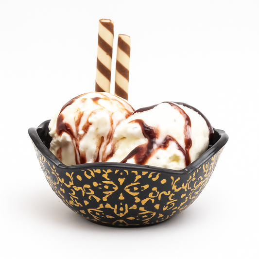 Star Bowl – Black & Gold Decorative Snack Bowl