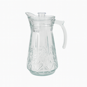Premium Star-Pattern Glass Jug 1700 ml with Handle & Pour Spout – Elegant Large Water & Juice Pitcher - Habitt