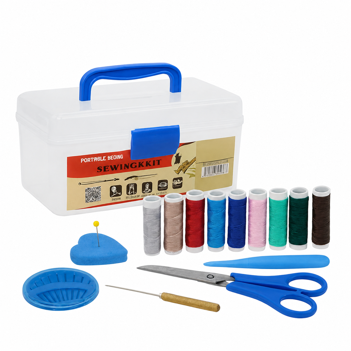 Portable Empty Sewing Storage Box – Durable Organizer Case for Threads, Needles & Craft Supplies - Habitt