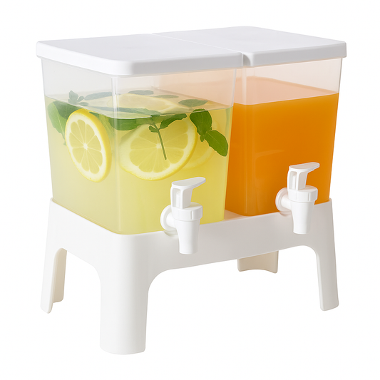 1Pc Juice Dispenser with Stand – Rectangular Beverage Container with Tap