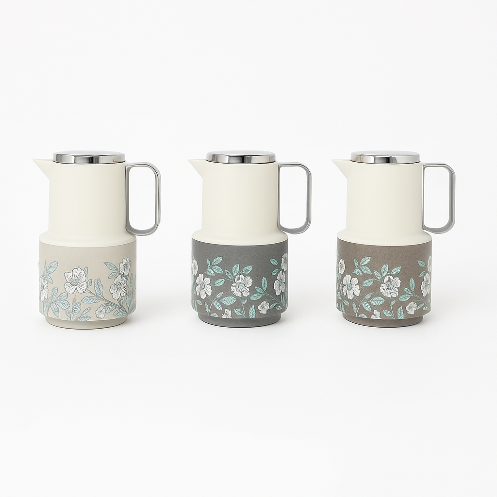 Assorted  Floral Insulated Thermos Flask – 1L