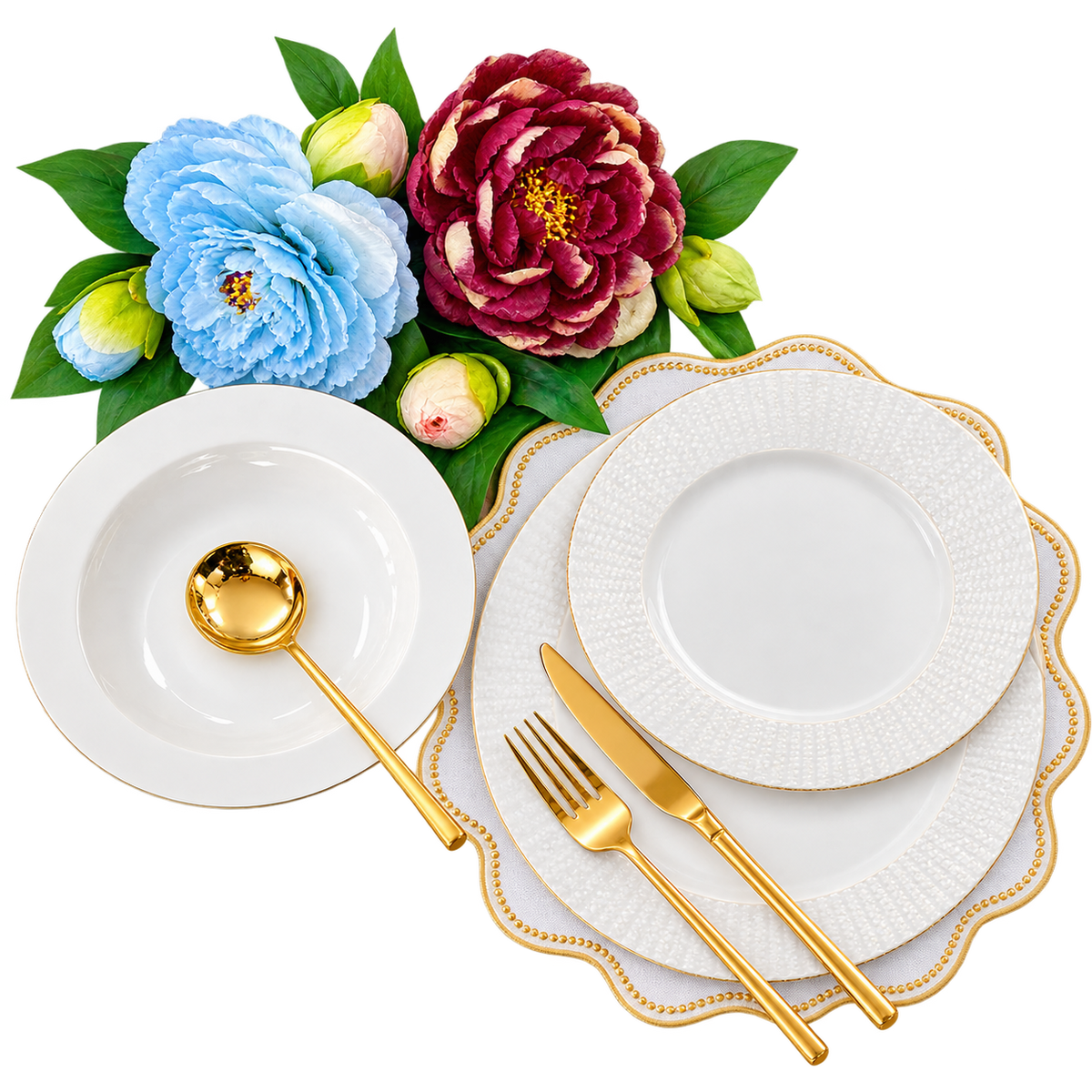 18 PCS Luxury Plate Set – Stylish Dinnerware Collection for Dining