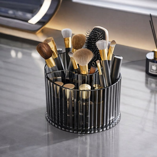 Rotating Cosmetics Storage Box –  Makeup Brush & Beauty Organizer