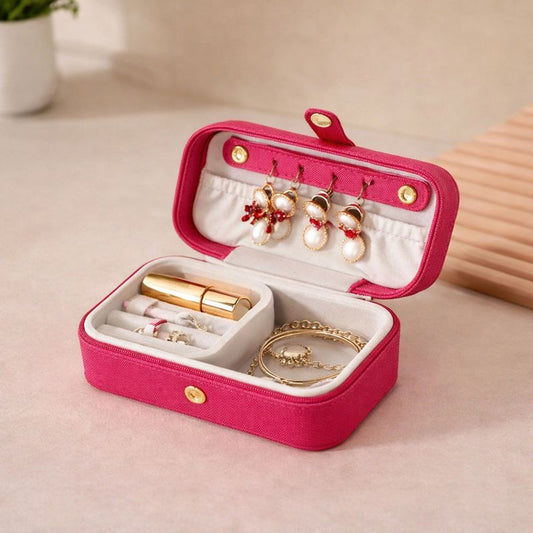 Mini Jewellery Box – Compact Travel Jewelry Organizer with Compartments