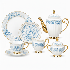 Elegant 24-Piece Tea Set | Complete Tea-Time Serving Collection