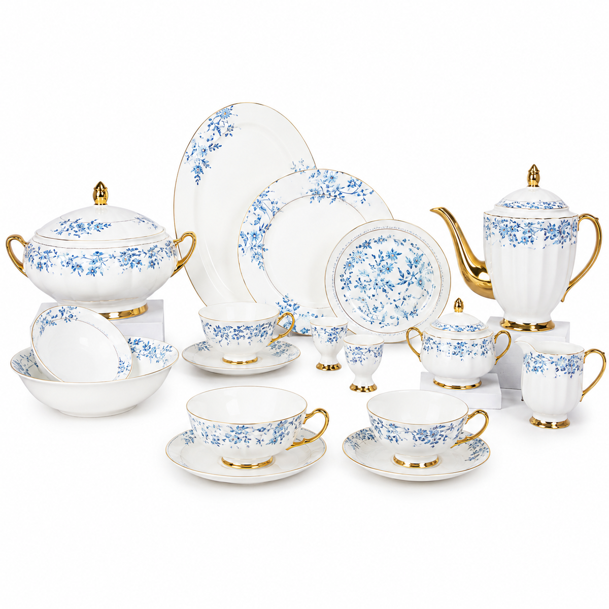 Premium Dinner Set 65 & 89 Pieces | Complete Elegant Dinnerware Set