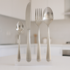 52-Piece ALPEN Cutlery Set – Elegant Stainless Steel (Matte Silver Handle)