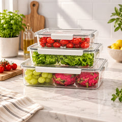 3 Pcs Plastic Freezer Box Set | Food Storage Containers