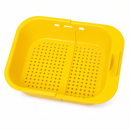 2-in-1 Fruit Basket & Drainer Bowl – Detachable Colander with Base