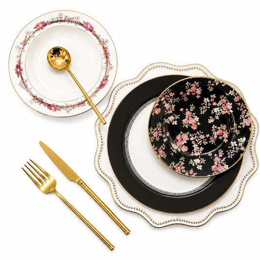 Elite 18-Piece Plate Set | Complete Tableware Set for Stylish Dining
