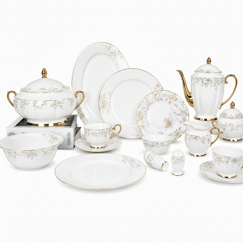 Elegant 65-Piece Dinner Set | Complete Dining & Tableware Collection