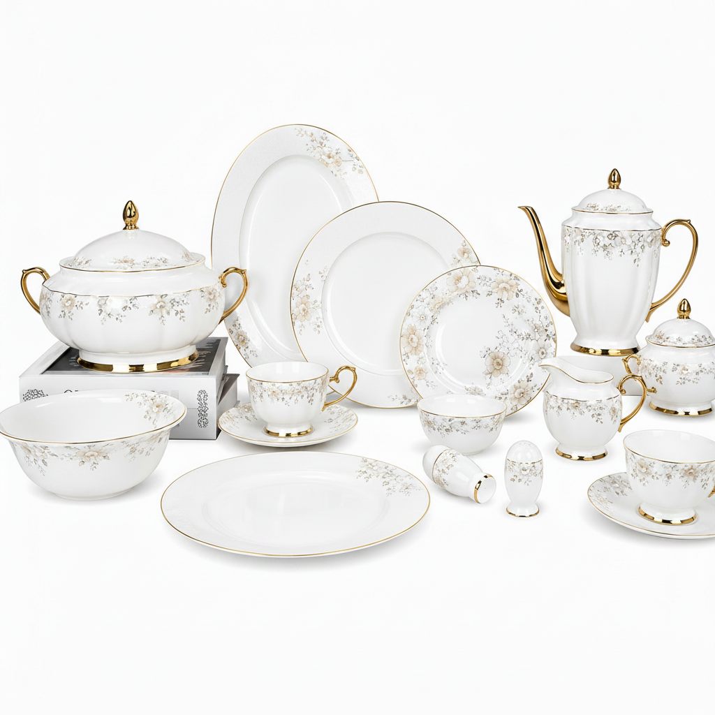 Elegant 65-Piece Dinner Set | Complete Dining & Tableware Collection