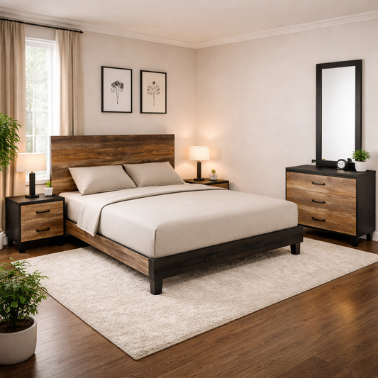 Flamingo - Bed & Dresser - Habitt