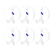 Crystal Clear Pressed-Glass Dessert Plate Set – 6 Pieces, 194 mm (Approx. 7.6″) Diameter - Habitt