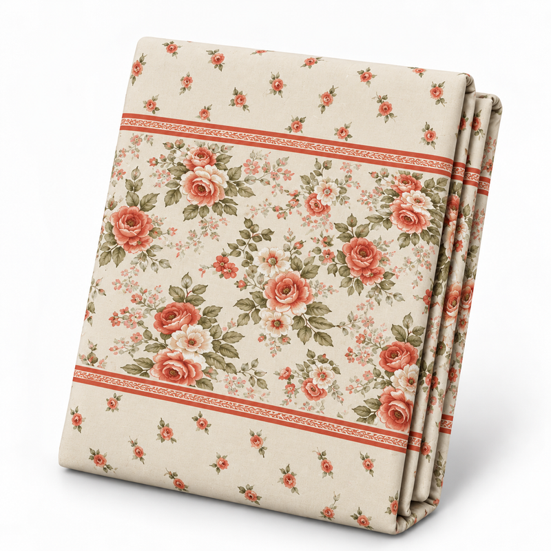 Floral Printed Double Bed Sheet