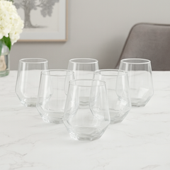 Premium Faceted Tumbler Glass 340 ml