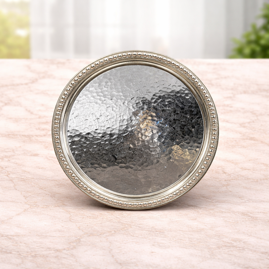 Metal Pallet 23.5x23.5 (S) – Round Decorative Serving Tray - Habitt