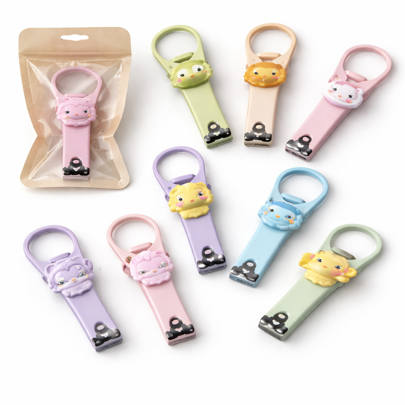 1 PC Kids Cartoon Nail Clipper – Cute Animal Design Baby & Kids Safety Nail Cutter (Assorted) - Habitt