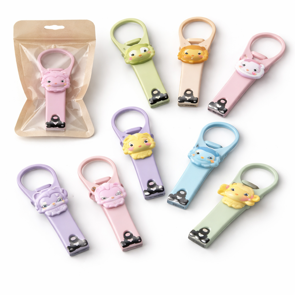 1 PC Kids Cartoon Nail Clipper – Cute Animal Design Baby & Kids Safety Nail Cutter (Assorted) - Habitt
