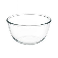 2-Piece Clear Glass Bowl Set – 2500 ml Large Mixing & Serving Bowls for Kitchen Use