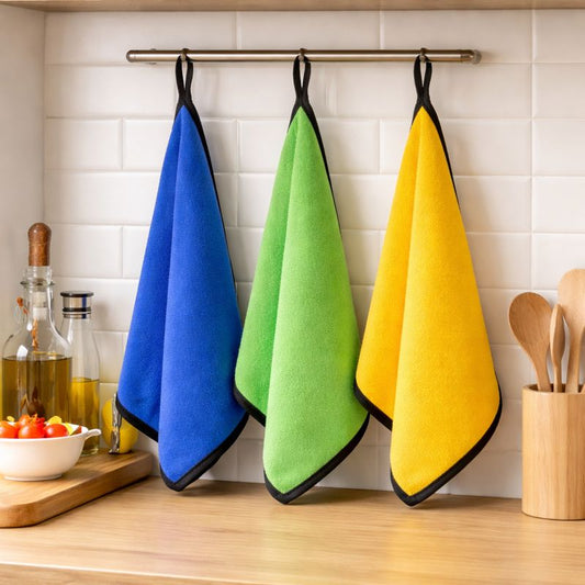 Pack of 2 PCS - Microfiber Cleaning Towel  (30 × 30 cm) | Assorted Colours