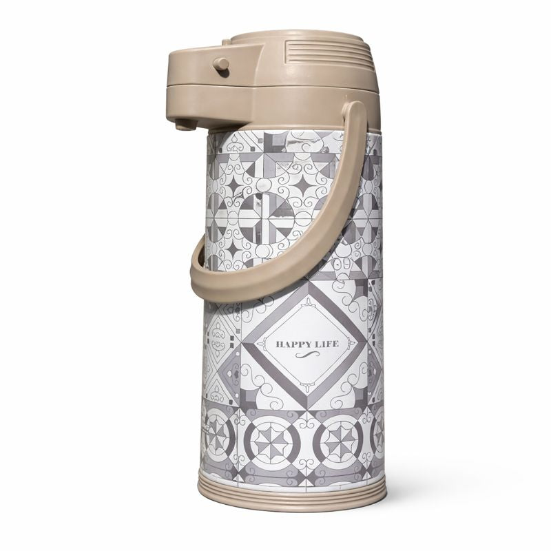 Air Pot 1.9 LTR – Insulated Pump Thermos Flask ( White, Beige, Light-Grey, Dark-Grey) - Habitt