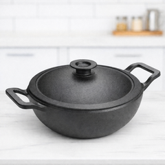 Prestige Cast Iron Deep Karahi with Glass Lid 20 cm
