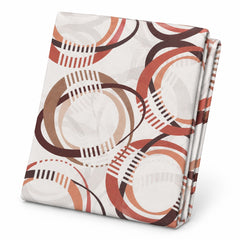 Brown & Black Circle Double Bed Sheet 90x100" | Modern Printed Bedsheet for Elegant Bedroom Style