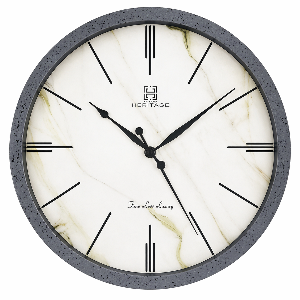 Heritage Scottish Marble Effect Wall Clock 20" – Elegant Quartz Display with Modern Classic Design (Plastic Frame) - Habitt