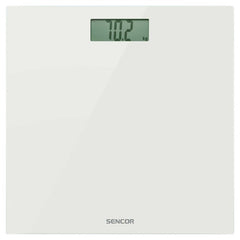 Sencor SBS 2301WH Digital Personal Weighing Scale – Slim Tempered Glass Bathroom Scale with LCD Display, 150 kg Capacity