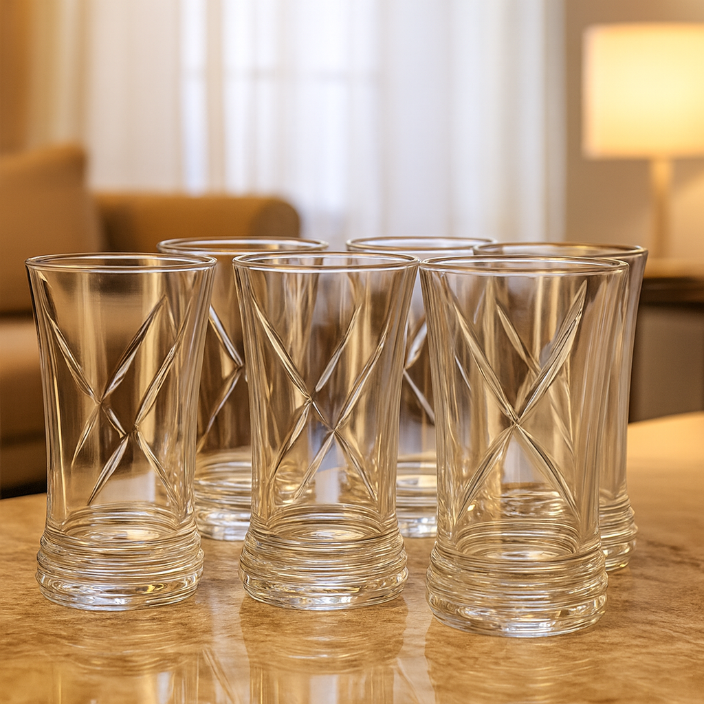 Cobra-Design Clear Glass Premium Modern Drinkware