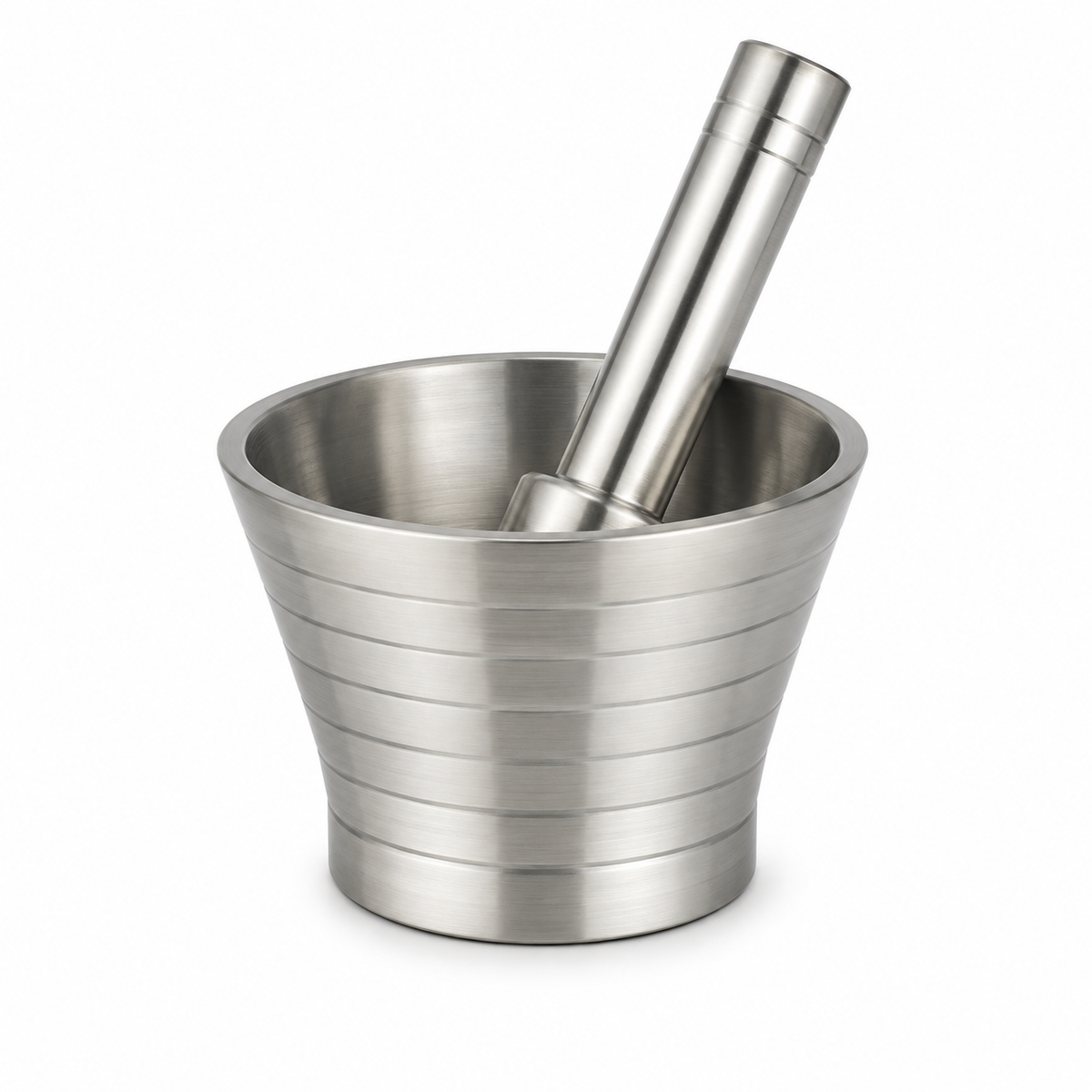 Silver Round Mortar & Pestle