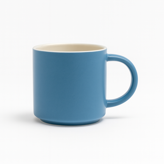 Matte Blue Ceramic Mug – Minimalist Coffee & Tea Cup