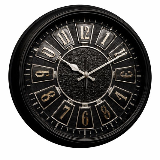 Heritage Wall Clock Trax – 14.50 Inch Premium Dark Plastic Decorative Wall Clock