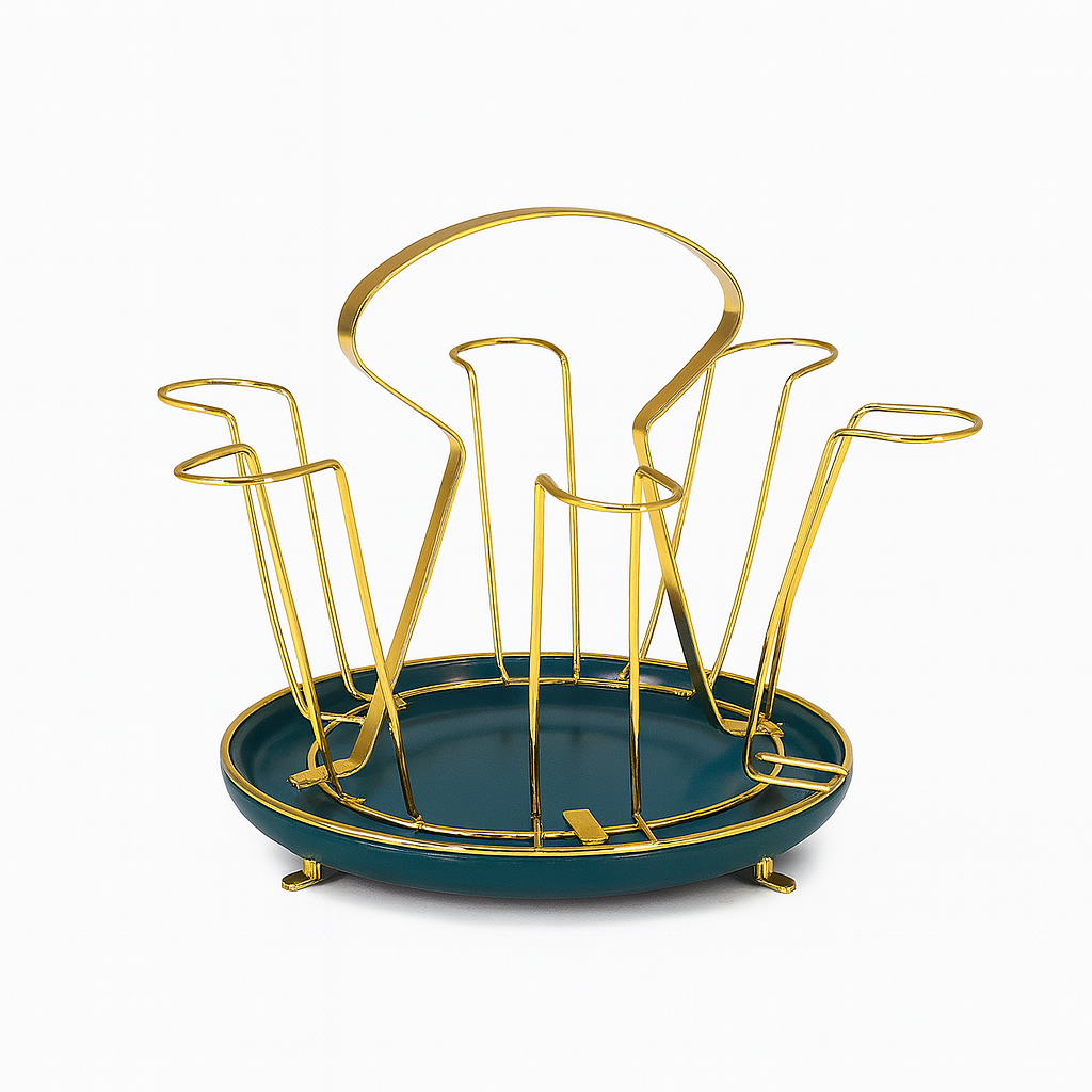 Iron Glass Holder – Round 6 Glass Stand - Habitt