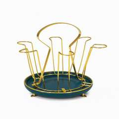 Iron Glass Holder – Round 6 Glass Stand - Habitt