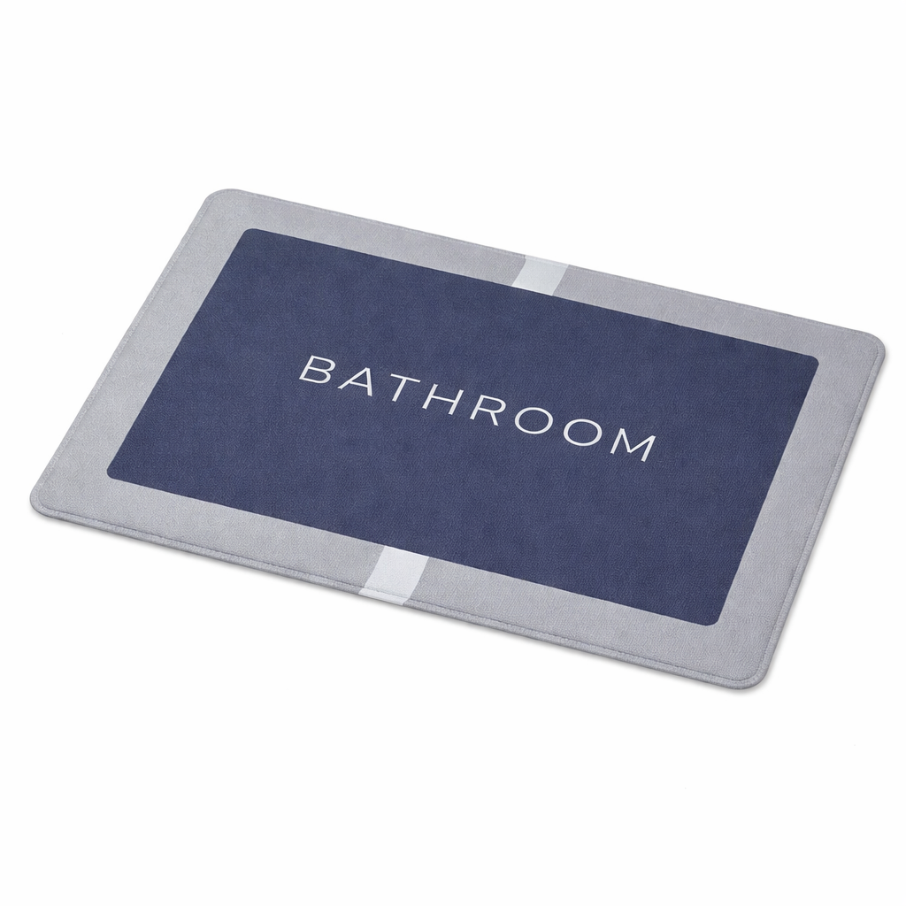 Super Absorbent Bathroom Floor Mat – Non-Slip Rectangle Washroom Rug with Quick Dry Technology (Assorted Designs) - Habitt