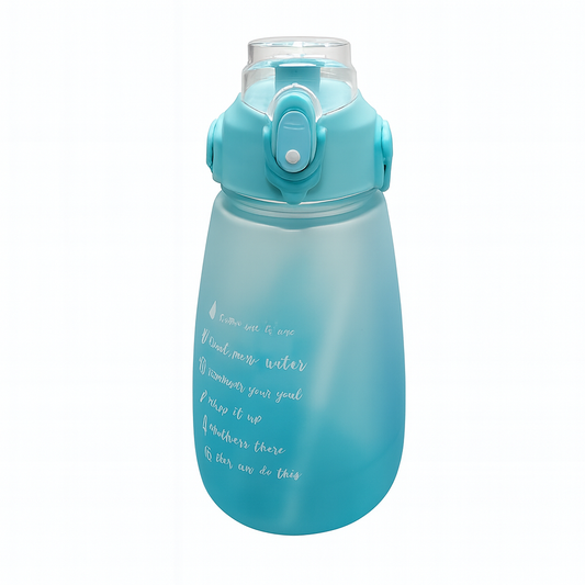 Small Gallon Big Belly Cup – Leak-Proof Motivational Water Bottle (Blue & Purple)
