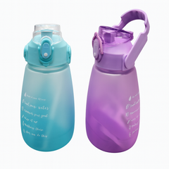 Small Gallon Big Belly Cup – Leak-Proof Motivational Water Bottle (Blue & Purple)