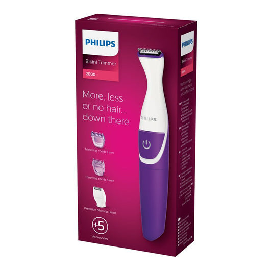 Philips BRT383/15 2000 Series Bikini Trimmer | Wet & Dry Cordless Trimmer with Rounded Edges