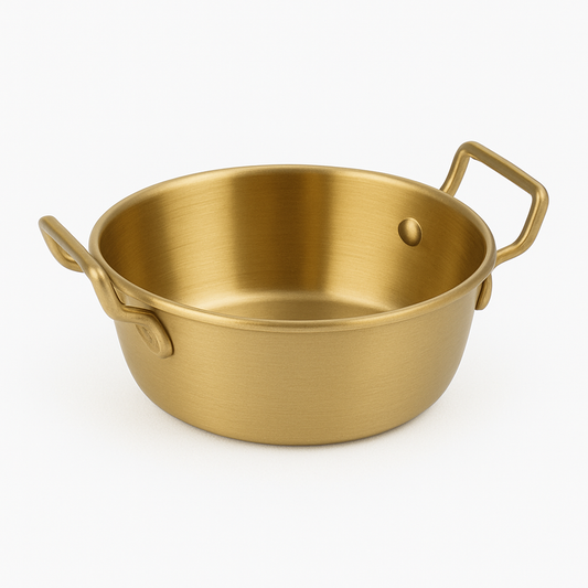 Eared Rice Bowl – Elegant Gold Finish Serving Bowl