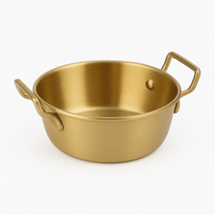 Eared Rice Bowl – Elegant Gold Finish Serving Bowl