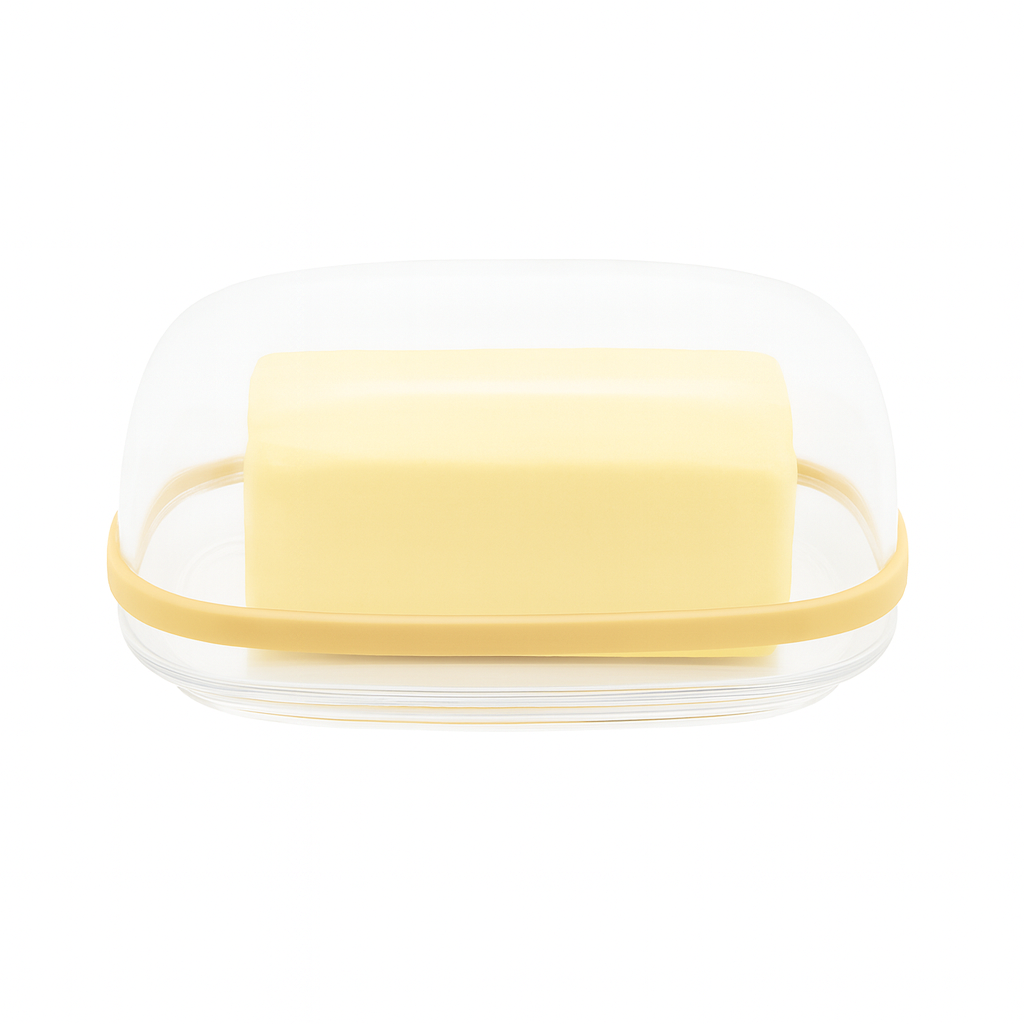 Transparent Butter Dish with Lid – BPA‑Free Kitchen Storage for Butter & Cheese