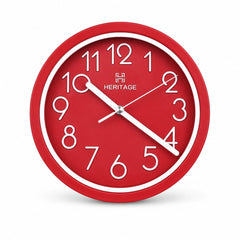 HERITAGE Wall Clock Fantasy CLK-044E – 15" Red & White